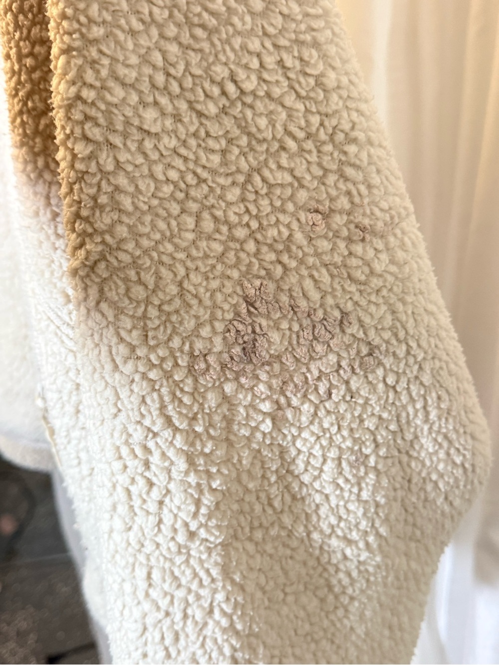 TNA Cream Sherpa Half-Zip Kids Puffer Jacket - Picture 5 of 7
